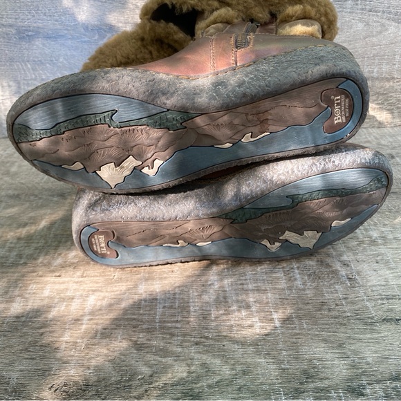 BORN SHEARLING SUEDE LEATHER COGNAC BROWN MID CALF WINTER BOOT SIZE 8.5 - Picture 10 of 10